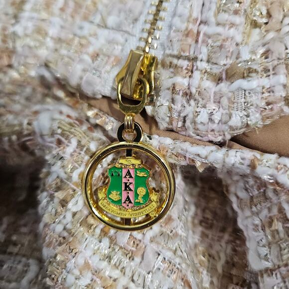 AKA Ivy Storehouse Tweed Sleeveless Shift Dress Pockets Sparkly High Neck Small - Picture 2 of 9